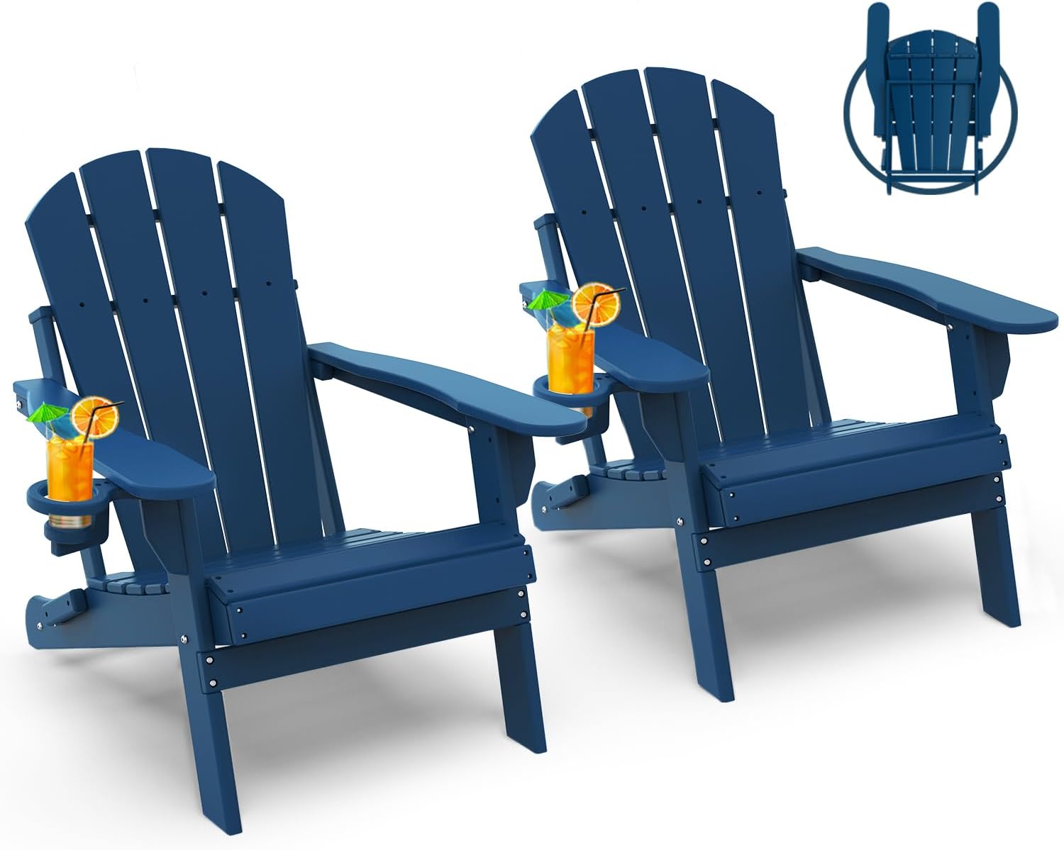 Resin Adirondack chair pair