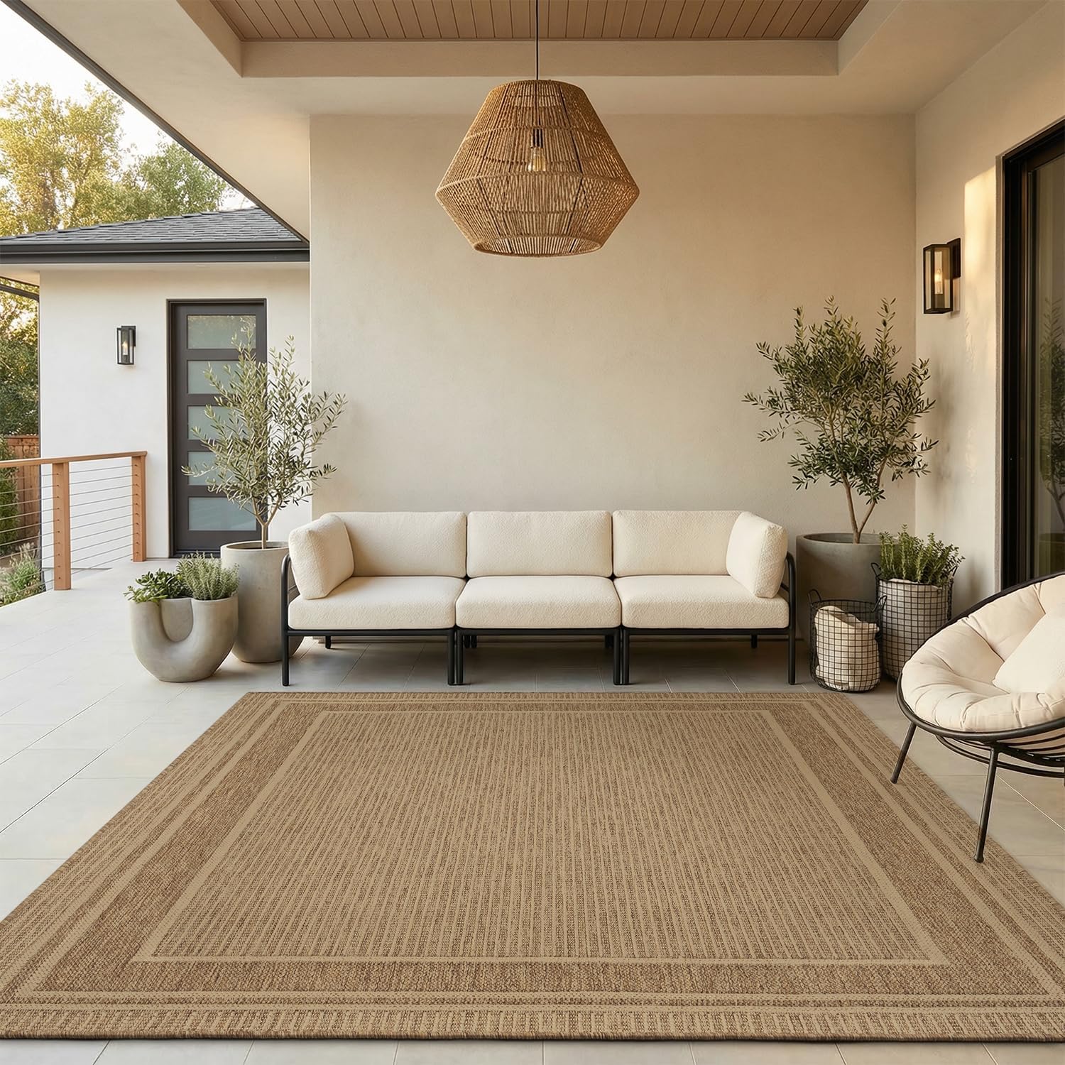 Weatherproof outdoor area rug